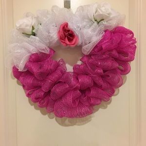 Heat shaped Valentines Day Wreath